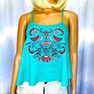 Embroidered crop top